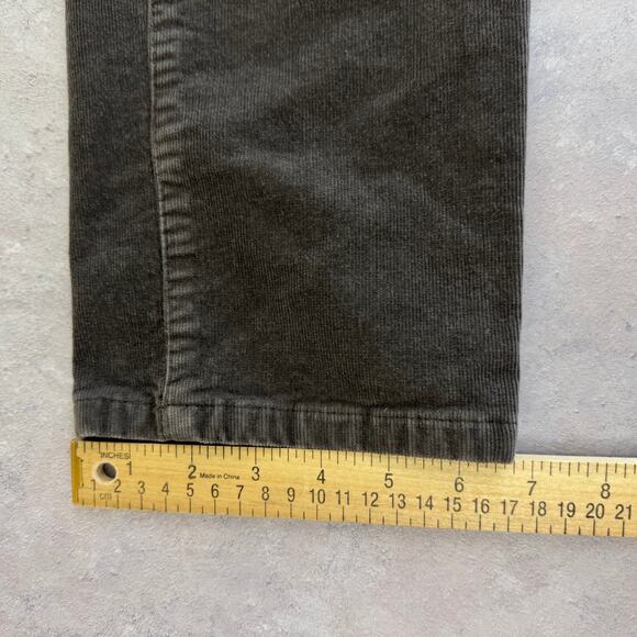 Talbots Pants Women's 10 Gray Corduroy Simply Flattering 5-Pocket Straight Leg - Picture 9 of 9